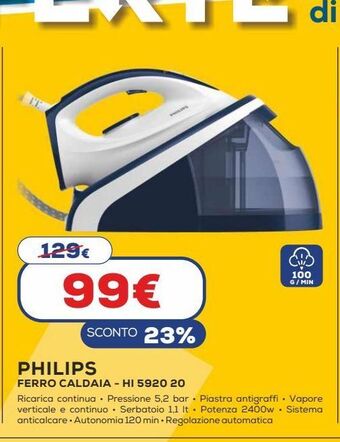 Euronics Philips ferro caldaia - hi 5920 20 offerta