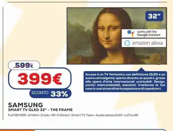 Euronics Samsung smart tv qled 32'' - the frame offerta