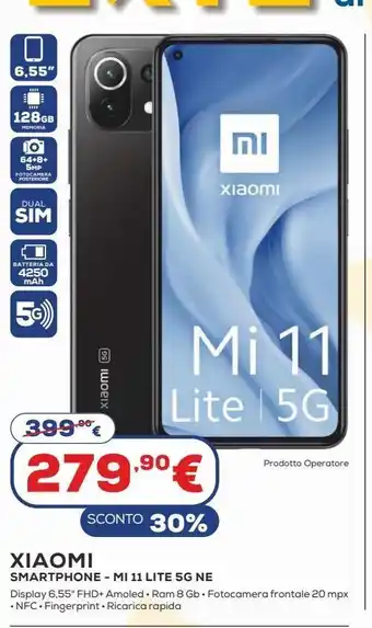 Euronics Xiaomi smartphone - m1 11 lite 5g ne offerta