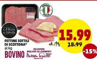 PENNY La Filiera In Tavola Fettine Sottili Di Scottona offerta