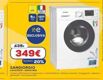 Euronics Sangiorgio lavatrice - amica 800 offerta