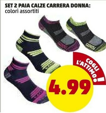 Carrera Set 2 Paia Calze Donna