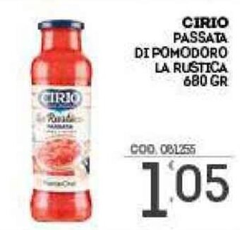 Eurocash Cirio Passata Di Pomodoro La Rustica 680 gr offerta