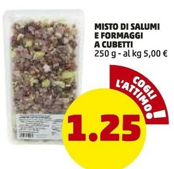 Misto Di Salumi E Formaggi A Cubetti