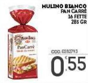 Eurocash Mulino Bianco Pan Carre 16 Fette 285 gr offerta