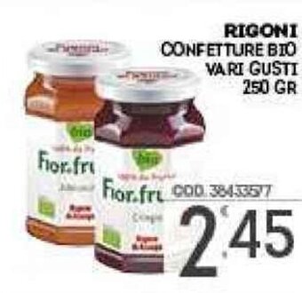 Rigoni Confetture Bio Vari Gusti 250 gr