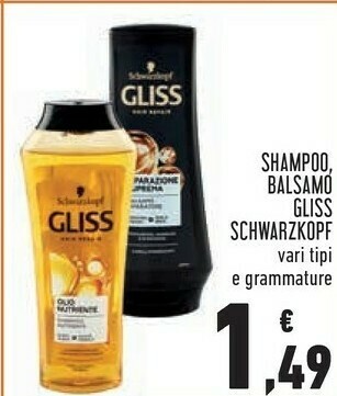 Conad Superstore Schwarzkopf Gliss Kur 1842120 200ml Balsamo Per Capelli offerta