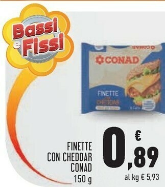 Conad Finette Con Cheddar offerta