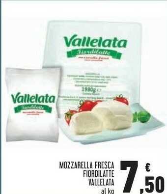 Conad Vallelata Mozzarella Fresca Fiordilatte offerta