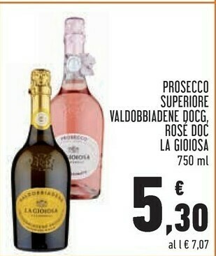 Conad La Gioiosa - Valdobbiadene Prosecco Superiore DOCG 750 G(ml) offerta