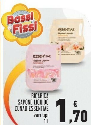 Conad Conad Essentiae Ricarica Sapone Liquido offerta