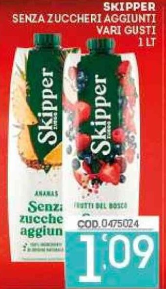 Eurocash Skipper Senza Zuccheri Aggiunti Vari Gusti 1 Lt offerta