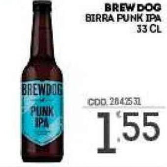 Eurocash Brew Dog Birra Punk IPA 33 cl offerta