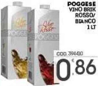 Poggese Vino Brik Rosso/Bianco 1 Lt