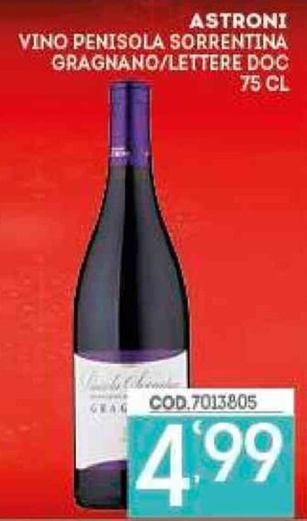 Astroni Vino Penisola Sorrentina Gragnano/Lettere DOC 75 cl