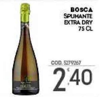Eurocash Bosca Spumante Extra Dry 75 cl offerta