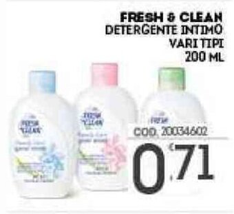 Eurocash Fresh & Clean Detergente Intimo Vari Tipi 200 ml offerta