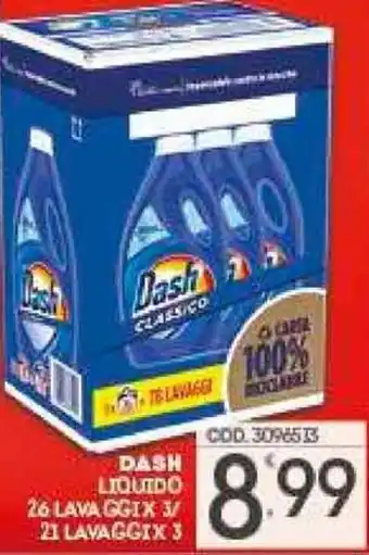 Eurocash Dash Liquido 26 Lavaggi x 3/21 Lavaggi x 3 offerta