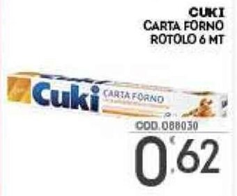 Eurocash Cuki Carta Forno Rotolo 6 Mt offerta