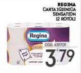 Eurocash Regina Carta Igienica Sensation 12 Rotoli offerta