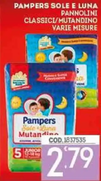 Eurocash Pampers Sole e Luna Pannolini Classici/Mutandino Varie Misure offerta