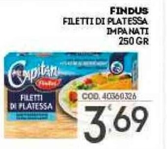 Eurocash Findus Filetti Di Platessa Impanati 250 gr offerta