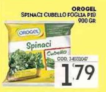 Eurocash Orogel Spinaci Cubello Foglia Più 900 gr offerta