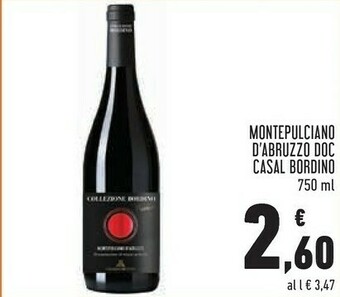 Conad Casal bordino Montepulciano D'Abruzzo 750 G(ml) offerta