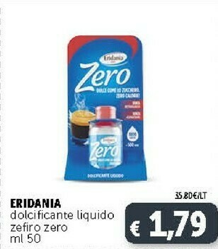 Deco Supermercati Eridania Zero Dolcificante Liquido 50 G(ml) offerta