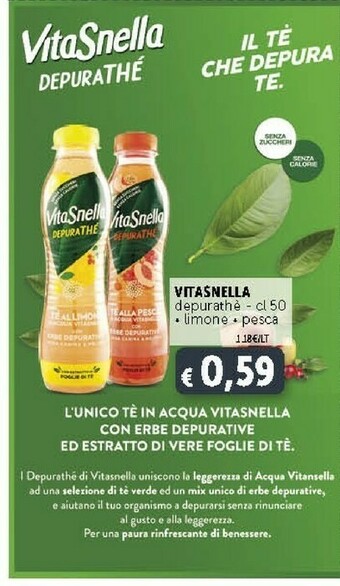 Deco Supermercati Vitasnella Depurathe Limone/ Pesca offerta