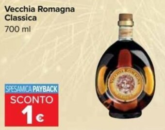Carrefour Vecchia Romagna Classica 700 ml offerta
