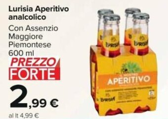 Lurisia Aperitivo Analcolico Con Assenzio Maggiore Piemontese 600 ml