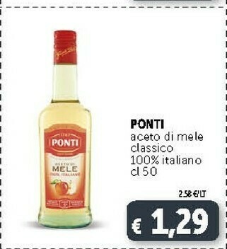 Deco Supermercati Ponti Aceto Di Mele 500 G(ml) offerta
