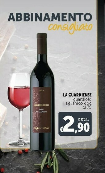 Deco Supermercati La guardiense Guardiolo Aglianico Doc offerta