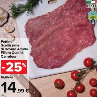 Carrefour Fettine Sceltissime di Bovino Adulto Filiera Qualità Carrefour offerta