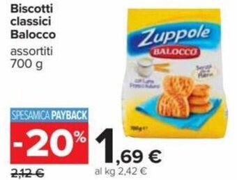 Carrefour Balocco Biscotti Classici 700 g offerta