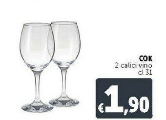 Deco Supermercati Cok 2 Calici Vino offerta