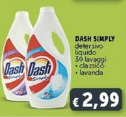 Deco Supermercati Dash Simply Detersivo Liquido offerta