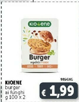 Deco Supermercati Kioene Burger Vegetale Ai Funghi 200 G(ml) offerta