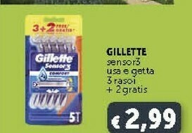 Deco Supermercati Gillette Sensor 3 Usa E Getta offerta
