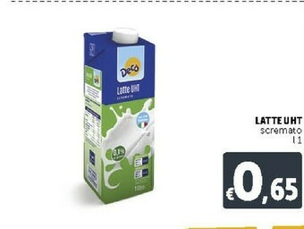 Deco Supermercati Decò - Latte Scremato UHT 1000 G(ml) offerta