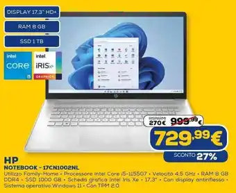 Euronics HP Notebook - 17CN1002NL offerta