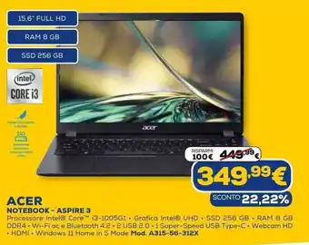 Euronics Acer Notebook - Aspire 3 offerta