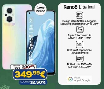 Euronics Oppo Reno8 Lite 5G offerta