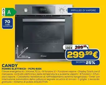 Euronics Candy Forno Elettrico - FCPS 615X offerta