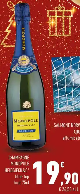 Conad Monopole Heidsieck&C° blue top Champagne brut 75cl offerta