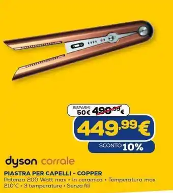 Euronics dyson corrale Piastra per Capelli - Copper offerta