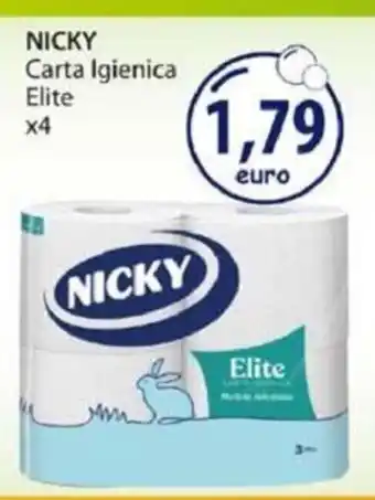 Acqua & Sapone Nicky Carta Igienica Elite x4 offerta