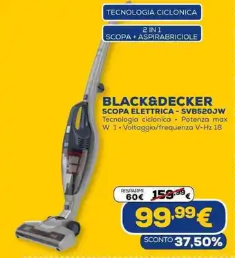 Euronics Black&Decker Scopa Elettrica - SVB52JW offerta