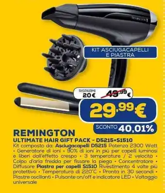 Euronics Remington Ultimate Hair Gift Pack - D5215+S1510 offerta